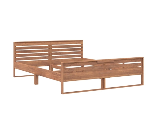 vidaXL Estructura de cama madera maciza de teca 160x200 cm