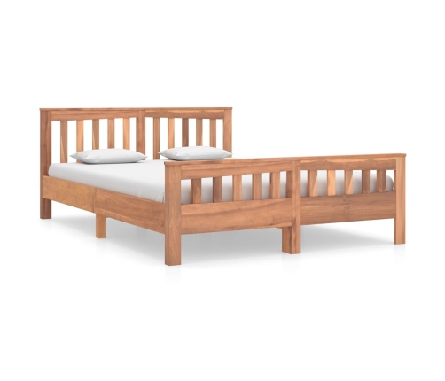 Estructura de cama madera de teca maciza 140x200 cm