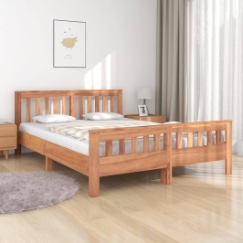 Estructura de cama madera de teca maciza 140x200 cm