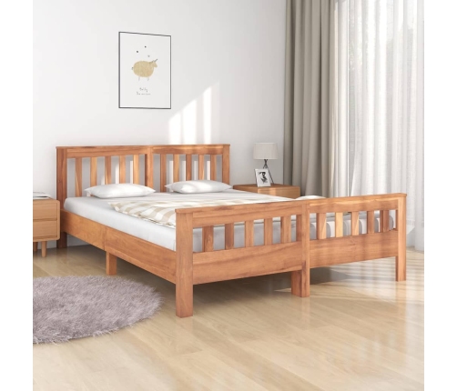 Estructura de cama madera de teca maciza 140x200 cm