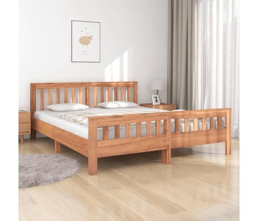 Estructura de cama madera de teca maciza 160x200 cm