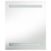 Armario de baño con espejo LED gris brillante 50x14x60 cm