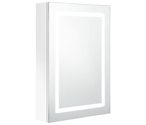 Armario de baño con espejo LED blanco brillante 50x13x70 cm