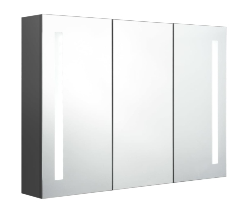 Mueble de baño con espejo LED 89x14x62 cm