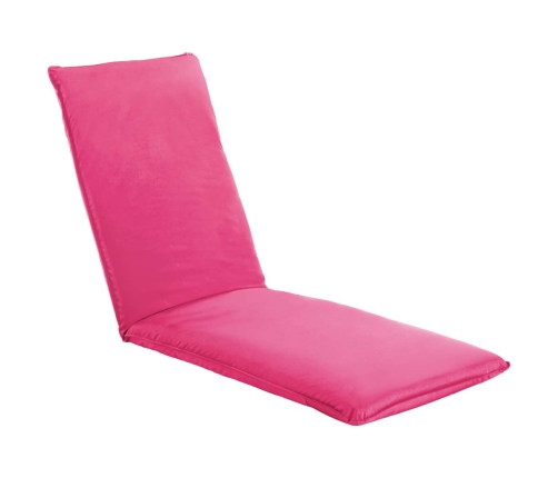 vidaXL Tumbona plegable de tela Oxford rosa