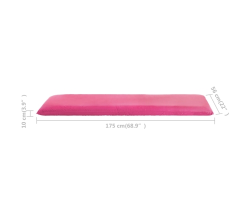 vidaXL Tumbona plegable de tela Oxford rosa