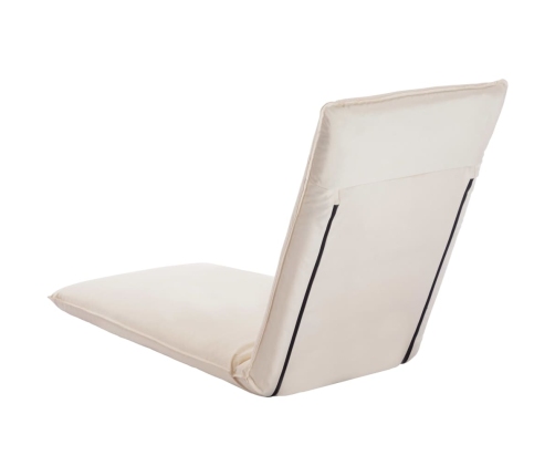 Tumbona plegable de tela Oxford blanco crema