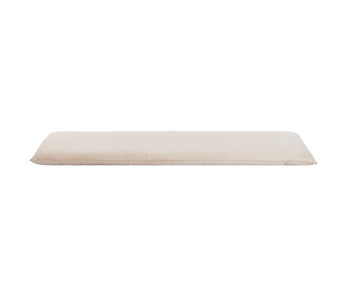 Tumbona plegable de tela Oxford blanco crema