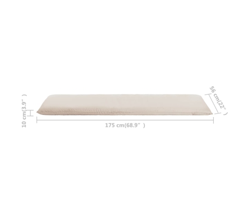 Tumbona plegable de tela Oxford blanco crema