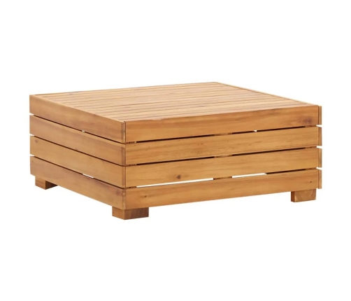 Mesa de jardin y reposapiés con cojin y de madera maciza acacia