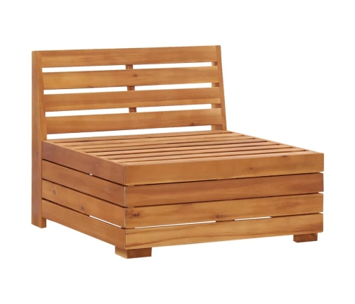 Muebles de jardín 2 piezas con cojines madera maciza de acacia