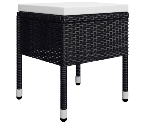 Juego de comedor de jardín de 5 piezas negro
