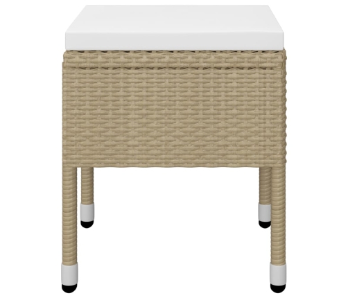 Juego de comedor de jardín de 5 piezas beige