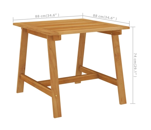 Juego de comedor para jardín de 3 piezas marrón