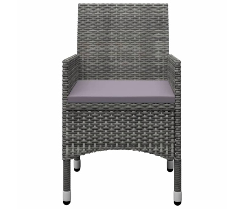Juego de comedor para jardín de 5 piezas gris