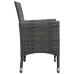 Juego de comedor para jardín de 5 piezas gris