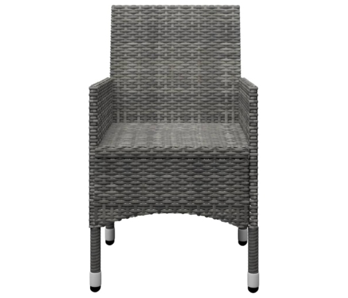 Juego de comedor para jardín de 5 piezas gris