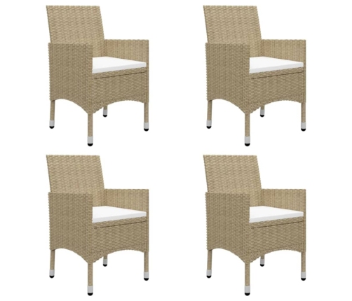 Juego de comedor para jardín de 5 piezas beige
