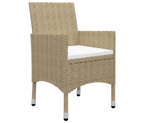 Juego de comedor para jardín de 5 piezas beige