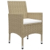 Juego de comedor para jardín de 5 piezas beige