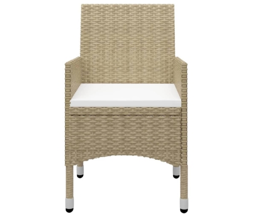 Juego de comedor para jardín de 5 piezas beige