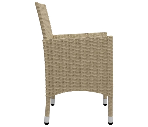 Juego de comedor para jardín de 5 piezas beige