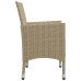 Juego de comedor para jardín de 5 piezas beige