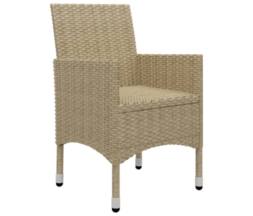 Juego de comedor para jardín de 5 piezas beige