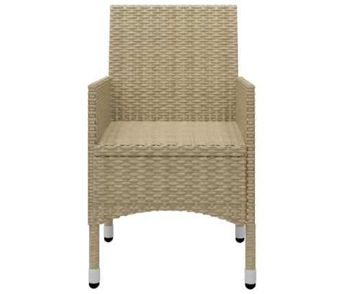 Juego de comedor para jardín de 5 piezas beige
