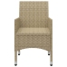 Juego de comedor para jardín de 5 piezas beige