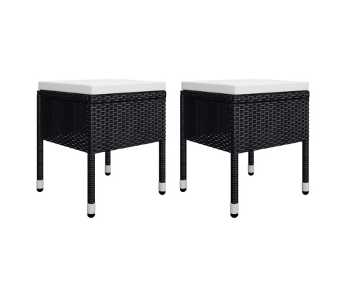 Juego de comedor de jardín de 5 piezas negro