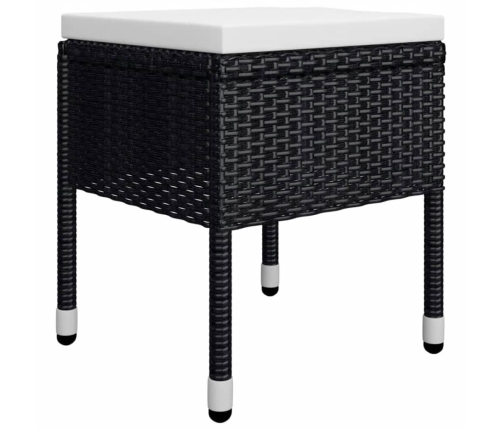 Juego de comedor de jardín de 5 piezas negro