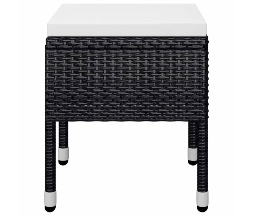 Juego de comedor de jardín de 5 piezas negro