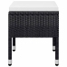 Juego de comedor de jardín de 5 piezas negro