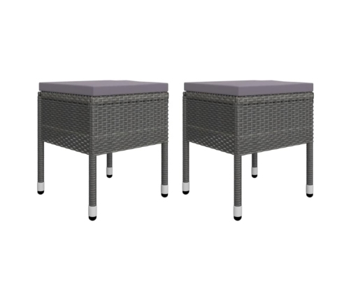 Juego de comedor de jardín de 5 piezas gris
