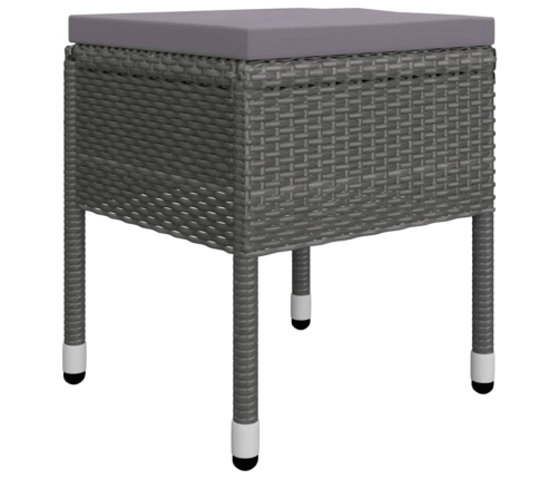Juego de comedor de jardín de 5 piezas gris