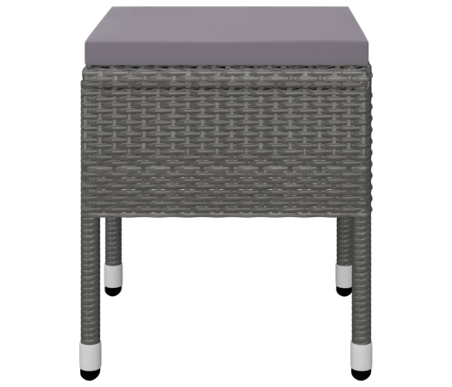 Juego de comedor de jardín de 5 piezas gris