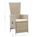 Juego de comedor de jardín 5 piezas beige