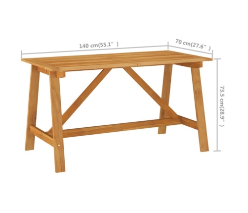 Juego de comedor para jardín de 5 piezas gris oscuro