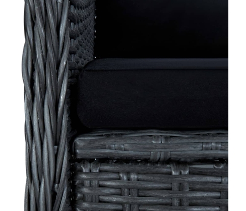 Juego de comedor para jardín de 5 piezas gris oscuro