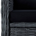 Juego de comedor para jardín de 5 piezas gris oscuro