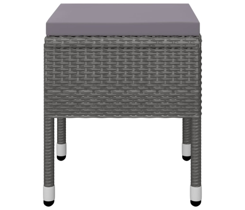 Juego de comedor de jardín de 5 piezas gris