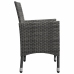 Juego de comedor de jardín de 5 piezas gris