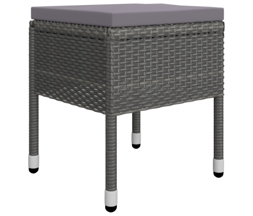 Juego de comedor de jardín de 5 piezas gris