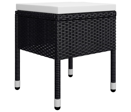 Juego de comedor de jardín de 5 piezas negro