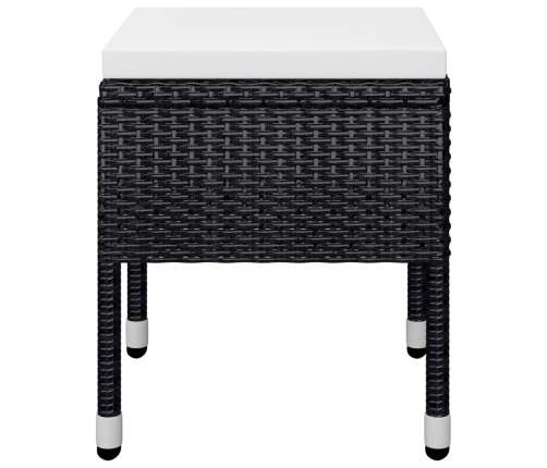 Juego de comedor de jardín de 5 piezas negro