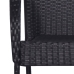 Juego de comedor para jardín 3 piezas negro