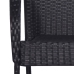 Juego de comedor para jardín 5 piezas negro