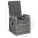 Juego de comedor para jardín 3 piezas gris