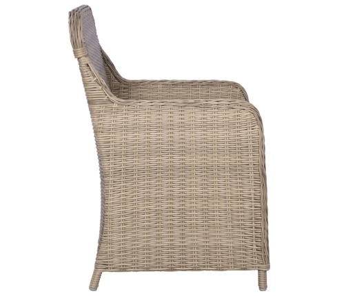 Juego de comedor para jardín de 3 piezas marrón
